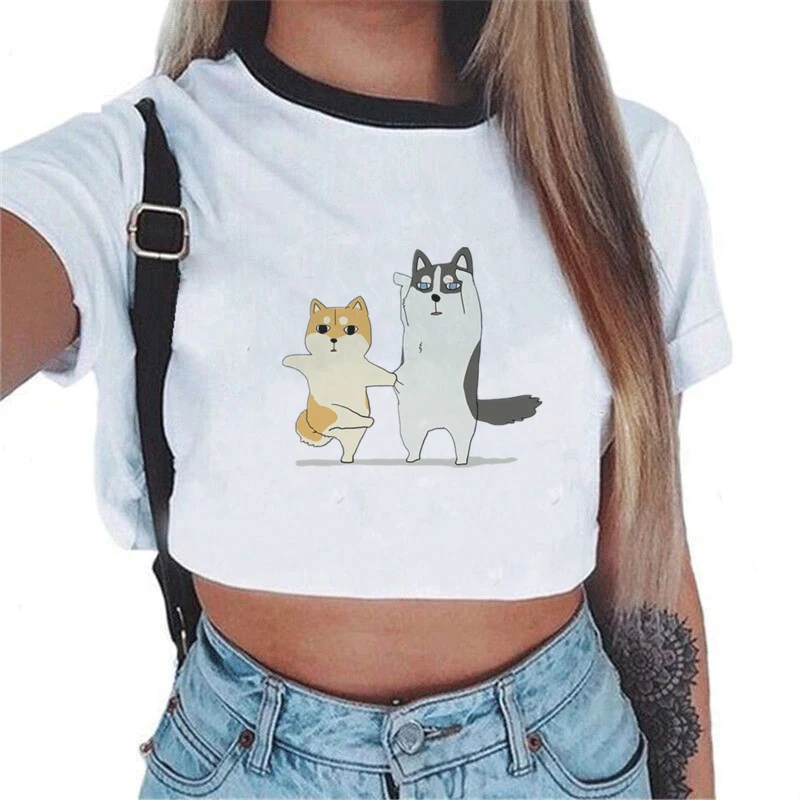 Sexy Women Crop Top 2018 Summer Harajuku Shirt Japan Shiba Inu Dog White Black Tank Top Cropped Ladies Shirt Vest Camisole Femme
Sexy Women Crop Top 2018 Summer Harajuku Shirt Japan Shiba Inu Dog White Black Tank Top Cropped Ladies Shirt Vest Camisole Femme