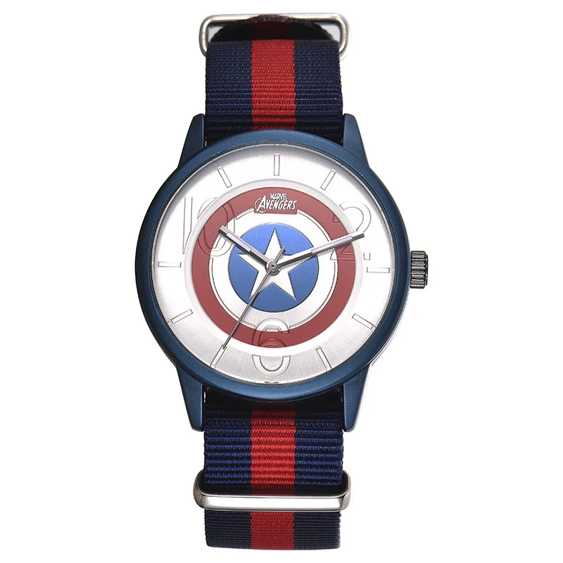 Детские часы бренд Disney детские для мальчиков с рисунком Капитана Америки