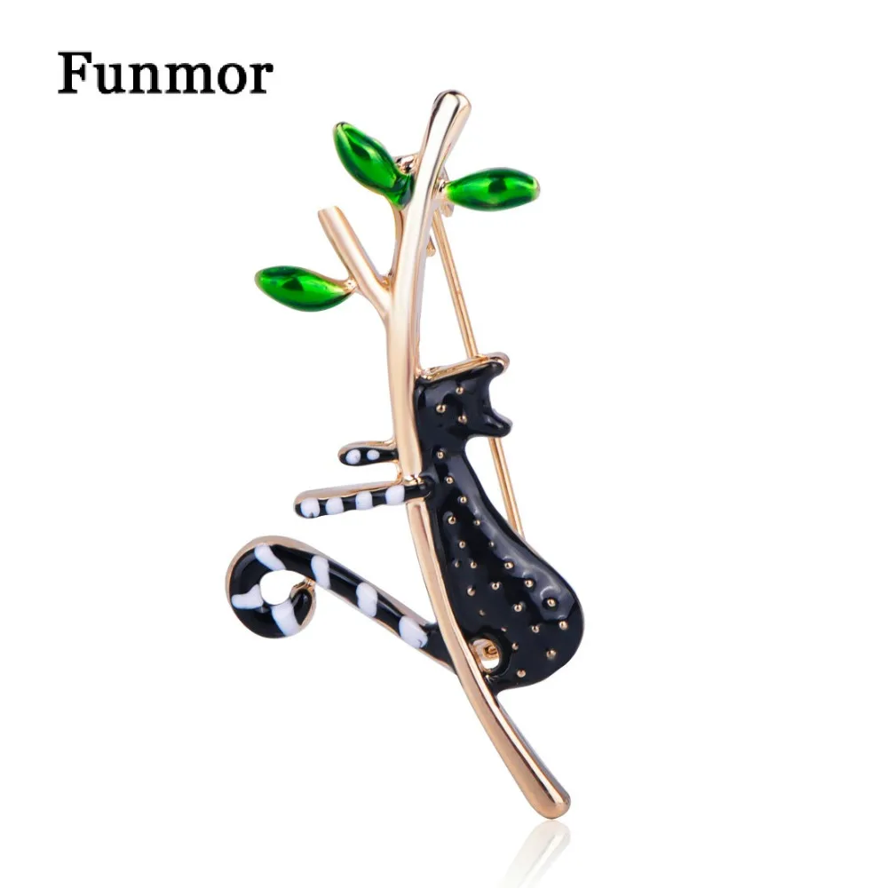 FUNMOR Enamel Black Cat with Plant Brooch Pins Gold Color Animal Brooches For Women Child Shirt Dress Ornamental Collar Clips
FUNMOR Enamel Black Cat with Plant Brooch Pins Gold Color Animal Brooches For Women Child Shirt Dress Ornamental Collar Clips