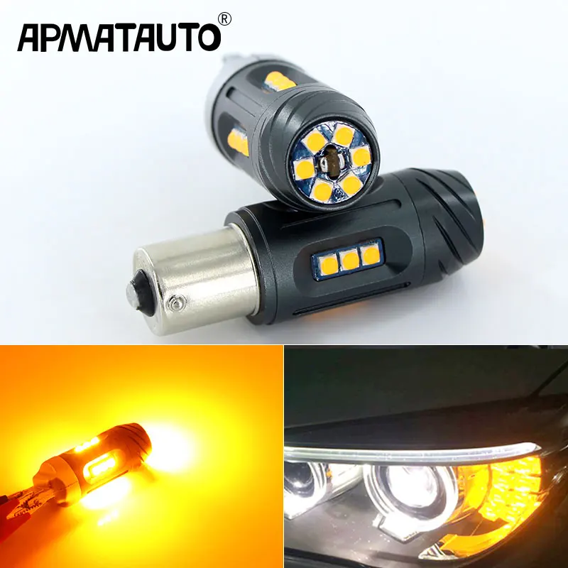2x High Power 24W Amber BAU15S 7507 PY21W Canbus LED Replacement Bulbs For BMW F22 F30 F32 2 3 4 Series Front Turn Signal Lights
2x High Power 24W Amber BAU15S 7507 PY21W Canbus LED Replacement Bulbs For BMW F22 F30 F32 2 3 4 Series Front Turn Signal Lights