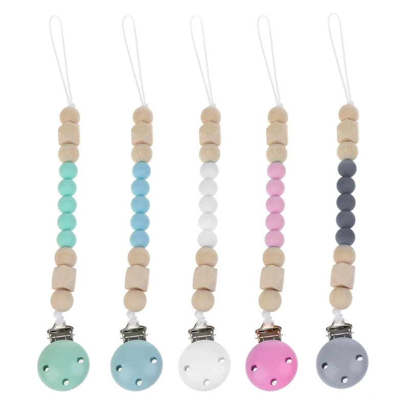 Candy Color Baby Pacifier Clip Chain Holder Wood Glory Beads Nipple Dummy Holder Infant Pacifiers Leashes Baby Shower Gift
Candy Color Baby Pacifier Clip Chain Holder Wood Glory Beads Nipple Dummy Holder Infant Pacifiers Leashes Baby Shower Gift