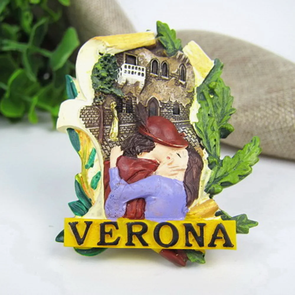 

Romeo and Juliet's Home of Verona Italy Fridge Magnets Tourist Souvenirs Magnetic Stickers Home Decor Creative Decoration Gifts