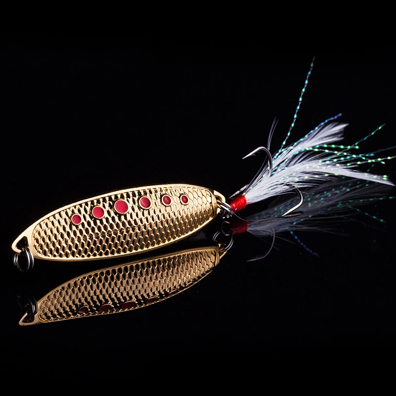 1PC Spoon Lure 7G/10G/15G Metal Fishing Bait 5 Colors Spoon Bass Baits 8# Hook Fishing Tackle Spoon Baits With Feather Tail
1PC Spoon Lure 7G/10G/15G Metal Fishing Bait 5 Colors Spoon Bass Baits 8# Hook Fishing Tackle Spoon Baits With Feather Tail