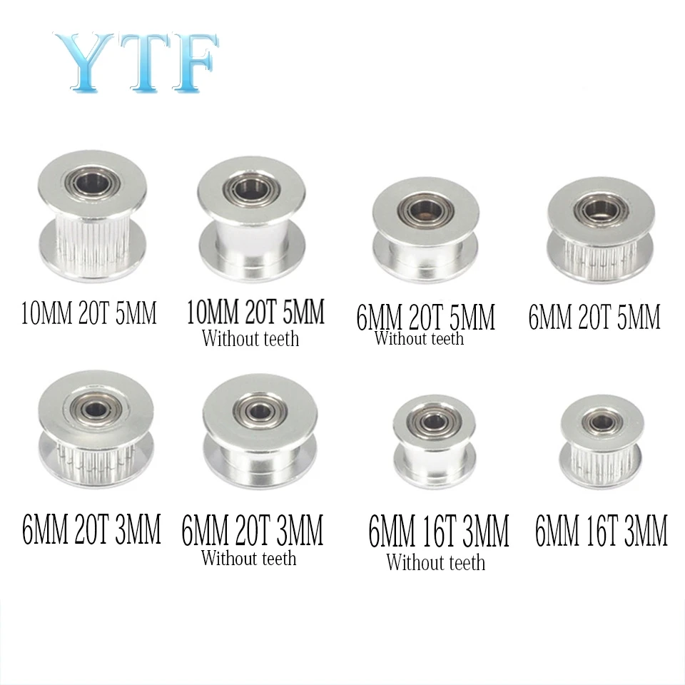 GT2 Idler Timing Pulley 16/20 Tooth Wheel Bore 3/5mm Aluminium Gear Teeth Width 6/10mm 3D Printer Parts For Reprap Part
GT2 Idler Timing Pulley 16/20 Tooth Wheel Bore 3/5mm Aluminium Gear Teeth Width 6/10mm 3D Printer Parts For Reprap Part
