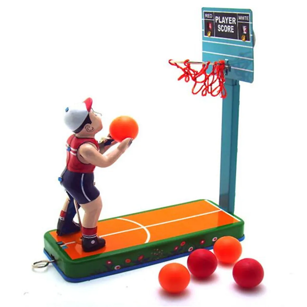 Vintage Collection Basketball Player Tin toys Classic Clockwork Wind Up Basketball Sport Tin Toy For Adult Kids Collectible Gift
Vintage Collection Basketball Player Tin toys Classic Clockwork Wind Up Basketball Sport Tin Toy For Adult Kids Collectible Gift
