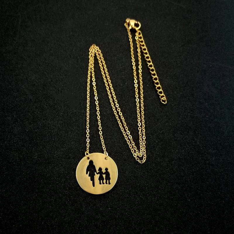 Gold Round Coin Family Necklace Pendant Mom Gift Stainless Steel Personalized Mom&Kids Necklace Pendant
Gold Round Coin Family Necklace Pendant Mom Gift Stainless Steel Personalized Mom&Kids Necklace Pendant