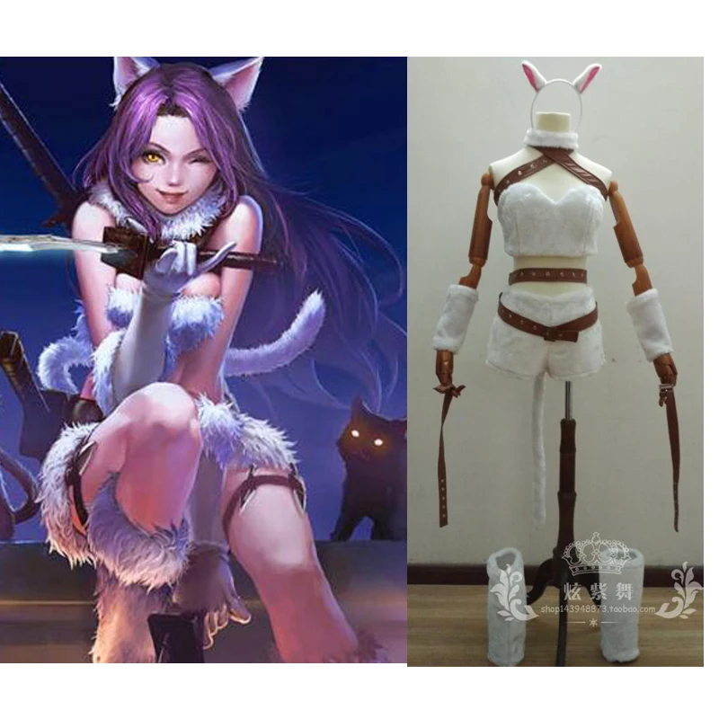 2012 игры Аниме LOL Катарина дю нож вечерние модные униформа косплей костюм любой