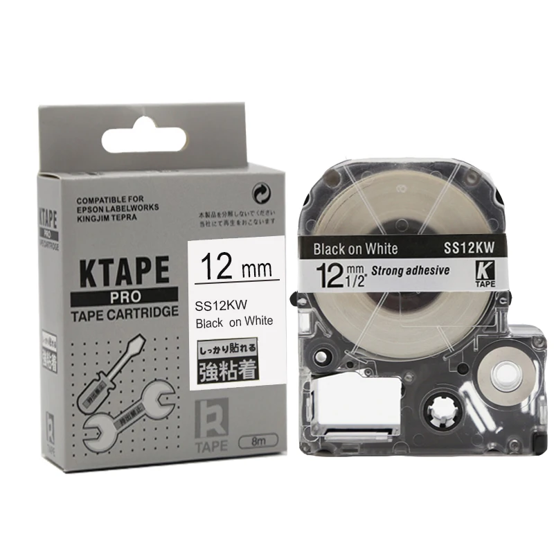 20 шт., 12 кВт, 12 фотоэлементов, черный на белом, совместим с Epson/ KingJIm, фотоэлемент, фотоэлемент, ламинированная лента
20 шт., 12 кВт, 12 фотоэлементов, черный на белом, совместим с Epson/ KingJIm, фотоэлемент, фотоэлемент, ламинированная лента