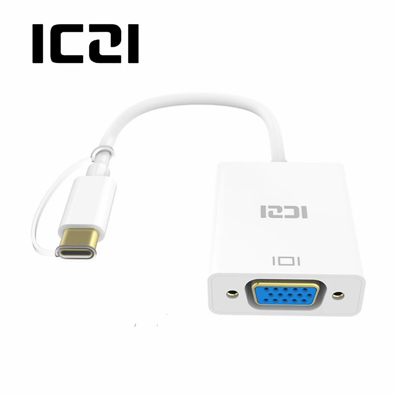 Фото ICZI usb type C VGA конвертер адаптер 3 1 c USB кабель для Apple Dell Yoga Lumia|to vga|vga cablevga converter |