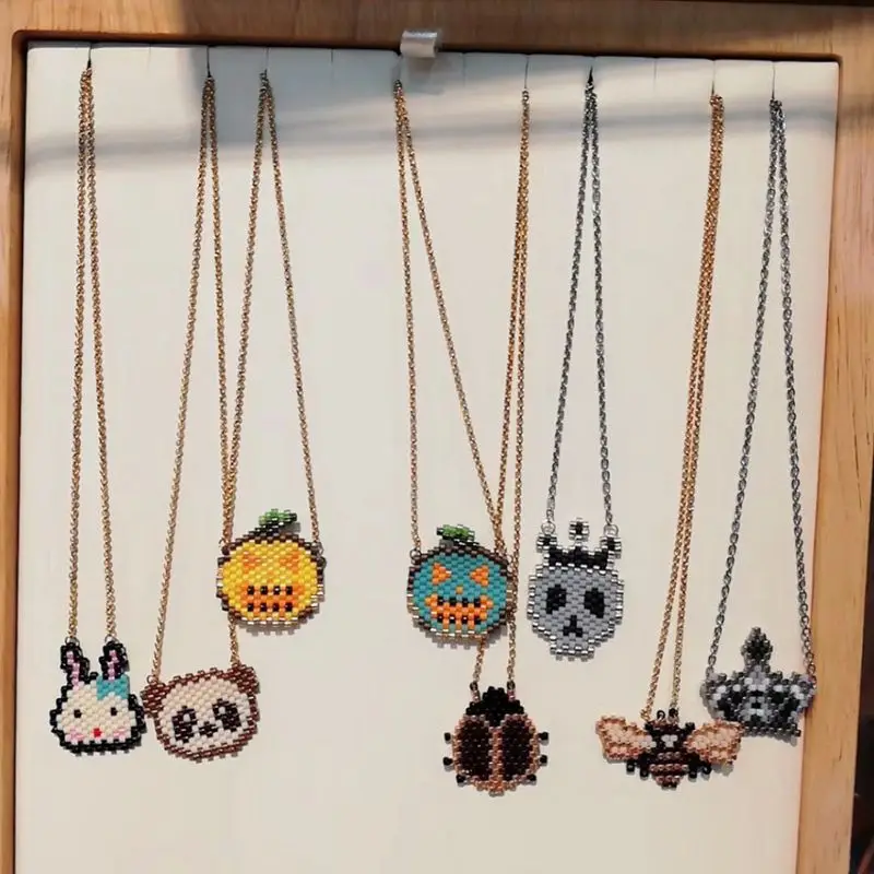FAIRYWOO Skeleton Crown Necklace Handmade Woman Cute Thin Chain Choker Japan Miyuki Glass Beads Cute Collares Necklace Presents
FAIRYWOO Skeleton Crown Necklace Handmade Woman Cute Thin Chain Choker Japan Miyuki Glass Beads Cute Collares Necklace Presents