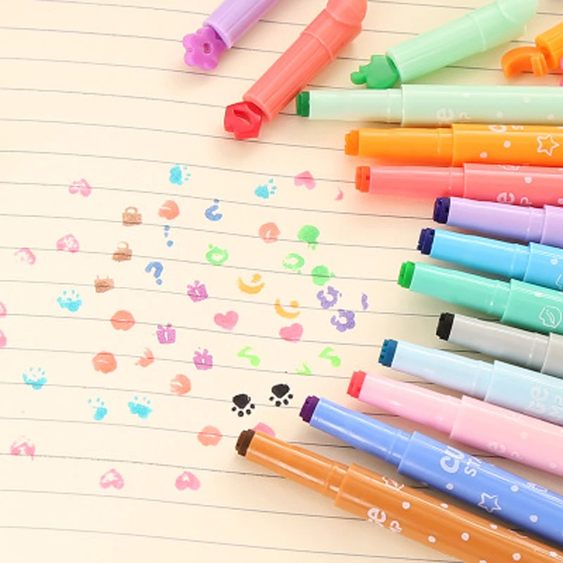 10pcs/lot Color Seal Highlighter Diy Student Study Focus Marker Stroke Marker Creative Stationery
10pcs/lot Color Seal Highlighter Diy Student Study Focus Marker Stroke Marker Creative Stationery