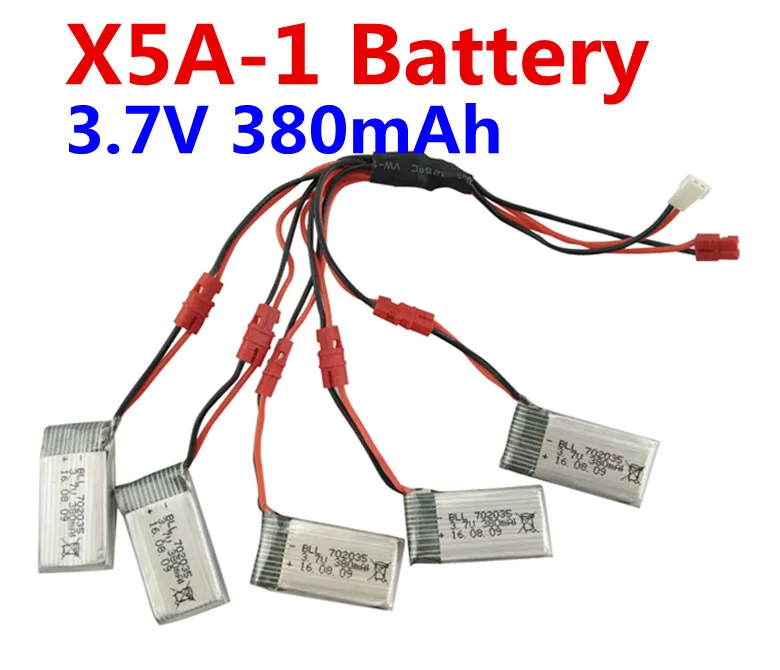 5PCS 3.7V 380mah LiPo battery + 2 for 5 transfer Conversion Kit line for SYMA X5A-1 Quadcopter RC Helicopter
5PCS 3.7V 380mah LiPo battery + 2 for 5 transfer Conversion Kit line for SYMA X5A-1 Quadcopter RC Helicopter