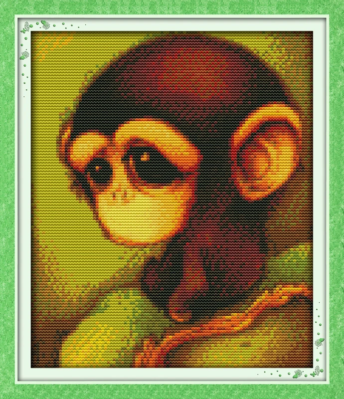Monkey cross stitch kit 14ct 11ct pre stamped canvas embroidery DIY handmade needlework
Monkey cross stitch kit 14ct 11ct pre stamped canvas embroidery DIY handmade needlework