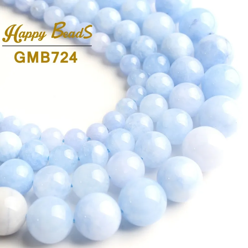 Natural Blue Angelite Stone Beads Round Loose Beads For Jewelry Making DIY Bracelets Necklace 15'' Strand/Inches 6/8/10/12mm
Natural Blue Angelite Stone Beads Round Loose Beads For Jewelry Making DIY Bracelets Necklace 15'' Strand/Inches 6/8/10/12mm