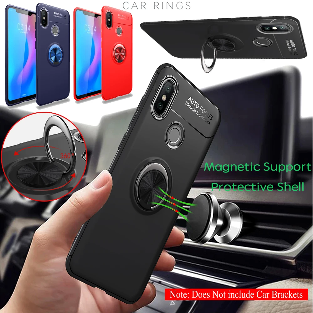 Чехол для Xiaomi Mi 8 8SE 6 6X MIX 2S Redmi Note 4 4X 5 5A магнитный автомобильный держатель из ТПУ с
