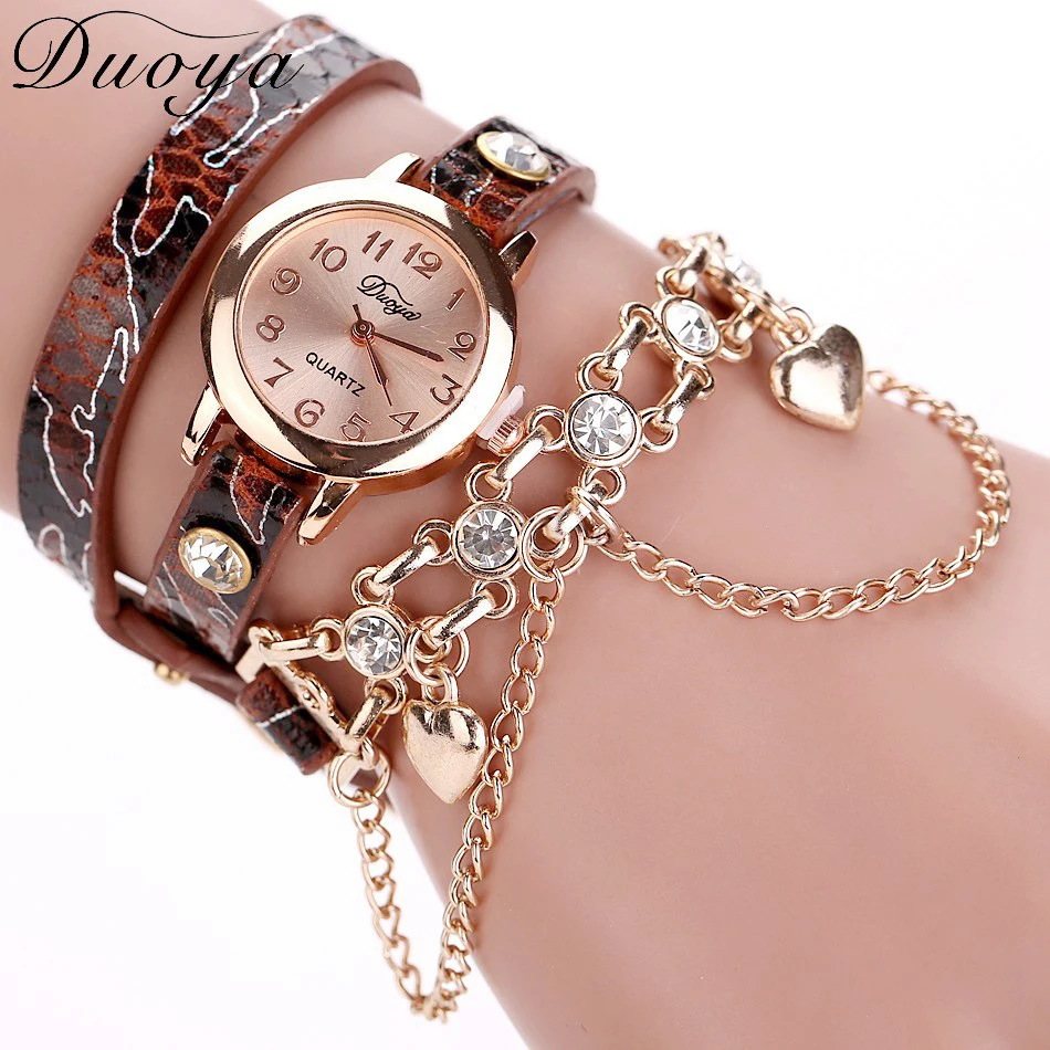 Unique Popular Long Leather Bracelet Watch Luxury Rhinestone Heart Pendant Quartz Watch Women Watches Clock Lady Hour
Unique Popular Long Leather Bracelet Watch Luxury Rhinestone Heart Pendant Quartz Watch Women Watches Clock Lady Hour