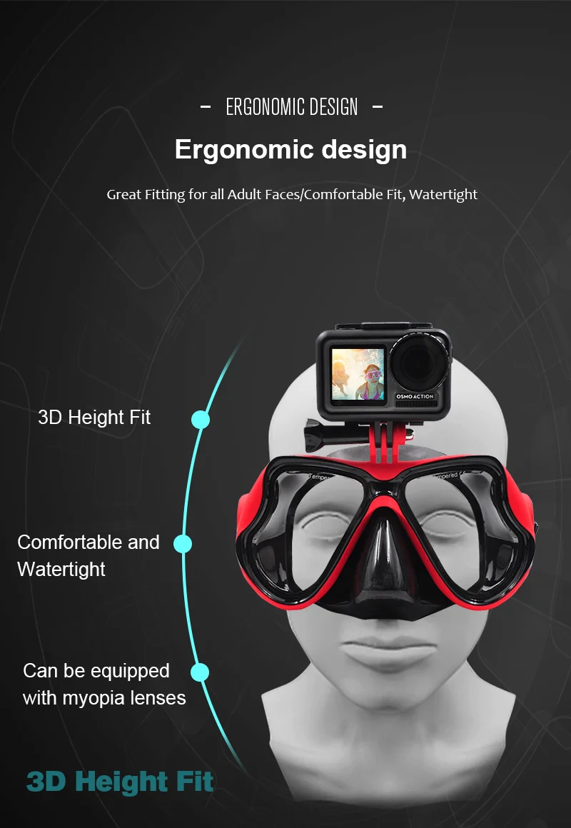 STARTRC OSMO Action Accessories Diving Mask goggles / Adapter For DJI OSMO Action expansion kit For Gopro hero 4/5/6/7
STARTRC OSMO Action Accessories Diving Mask goggles / Adapter For DJI OSMO Action expansion kit For Gopro hero 4/5/6/7