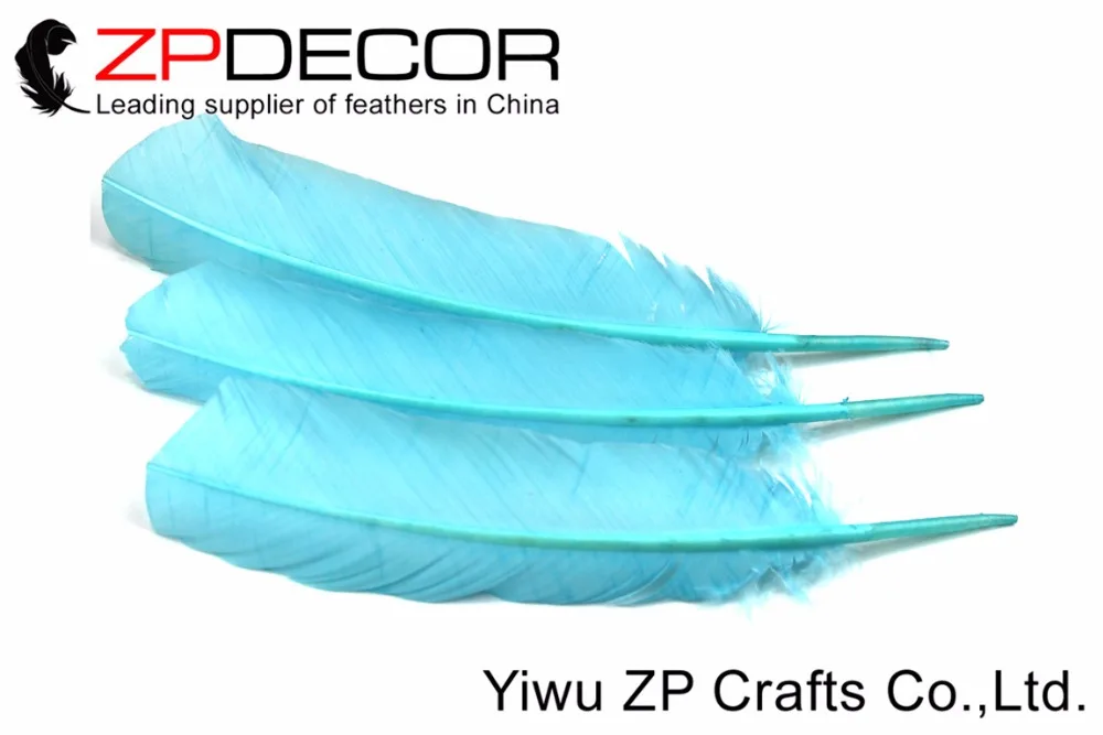 ZPDECOR Factory Exporting 50pcs/lot High Quality Light Blue Turkey Rounds Quill Feathers for DIY and Carnival Decoration
ZPDECOR Factory Exporting 50pcs/lot High Quality Light Blue Turkey Rounds Quill Feathers for DIY and Carnival Decoration