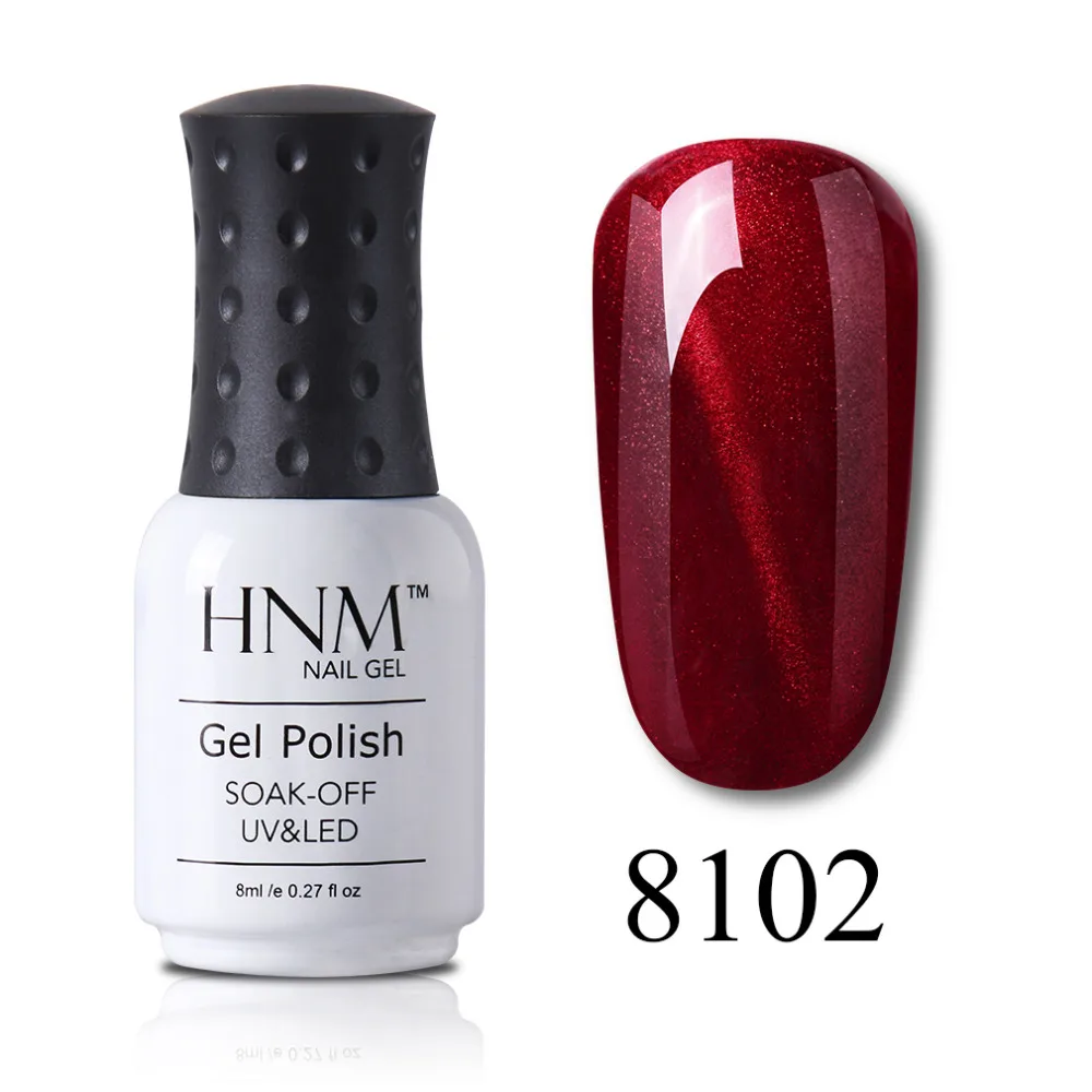 Гель для ногтей HNM 8 мл цвет красного вина кошачий глаз|nail polish soak off|gel nail polishuv gel |