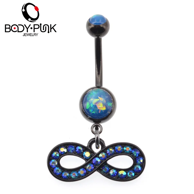 BODY PUNK Shinning Navel Piercing Black Steel Blue Opal Infinity Belly Button Ring Trendy 2018 Man Belly Body Jewelry Feminino
BODY PUNK Shinning Navel Piercing Black Steel Blue Opal Infinity Belly Button Ring Trendy 2018 Man Belly Body Jewelry Feminino