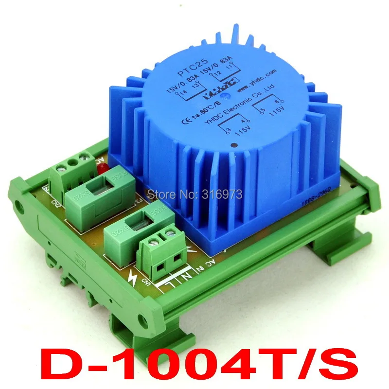 P 230VAC, S 15VAC, 25VA DIN Rail Mount тороидальный модуль трансформатора мощности.
P 230VAC, S 15VAC, 25VA DIN Rail Mount тороидальный модуль трансформатора мощности.