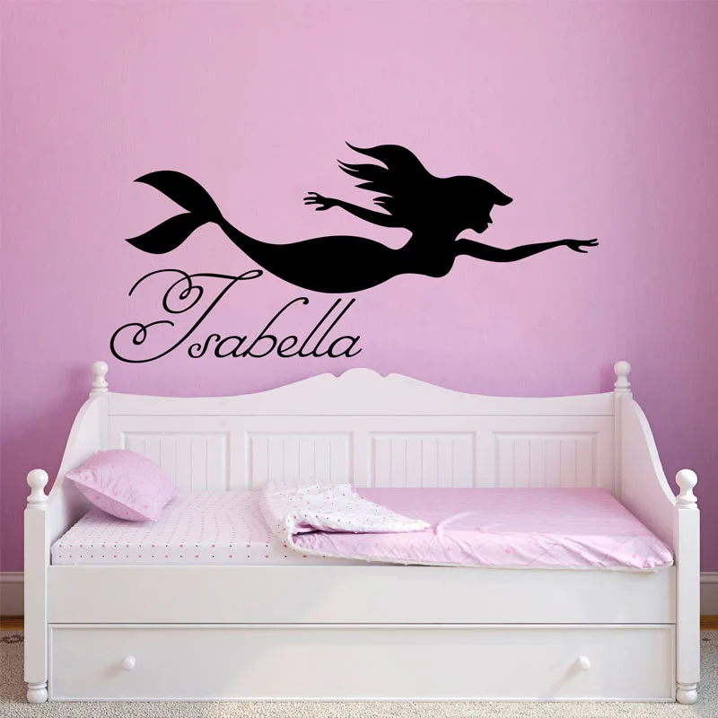 Mermaid Wall Stickers Girls Bedroom Decorative Stickers Custom Personality Name Wall Decals Nursery Decor
Mermaid Wall Stickers Girls Bedroom Decorative Stickers Custom Personality Name Wall Decals Nursery Decor