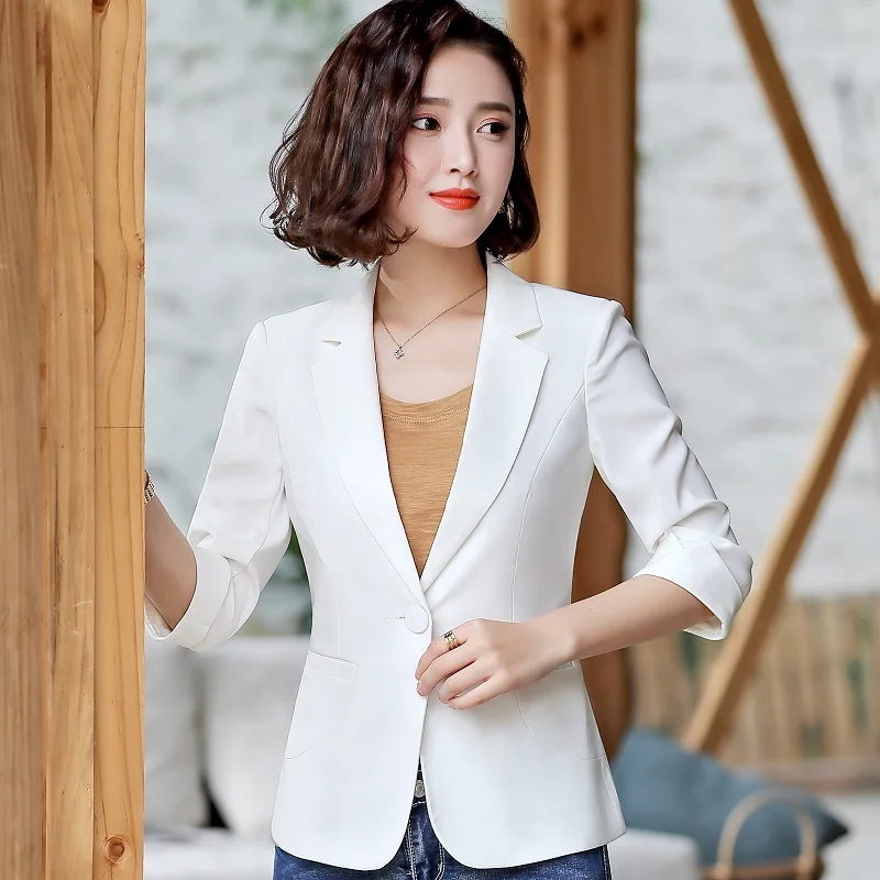 ACRMRAC Women blazers Slim Half sleeve Solid color short spring Autumn jacket OL Formal Blazers Women 8506
ACRMRAC Women blazers Slim Half sleeve Solid color short spring Autumn jacket OL Formal Blazers Women 8506