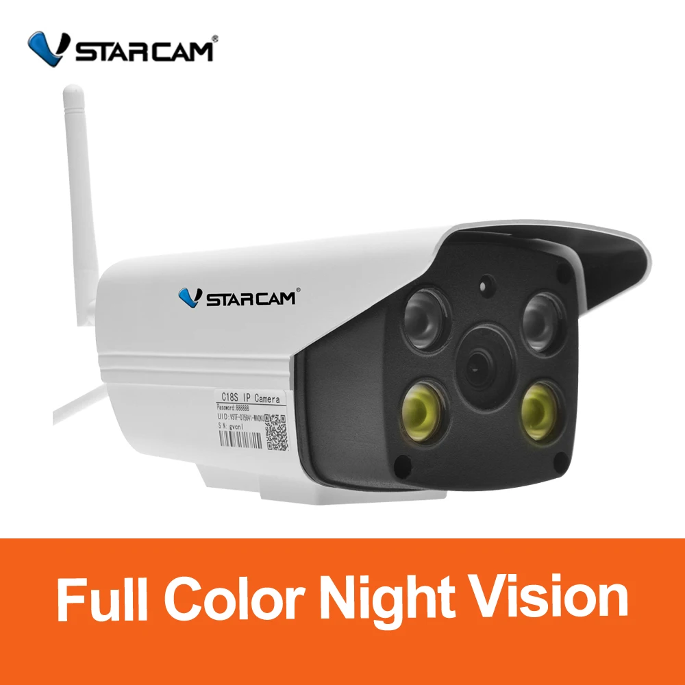 VStarcam C18S Gun 1080P Waterproof WiFi IP Camera IR Night Vision Full Color Sound Light Repellent Camcorder
VStarcam C18S Gun 1080P Waterproof WiFi IP Camera IR Night Vision Full Color Sound Light Repellent Camcorder