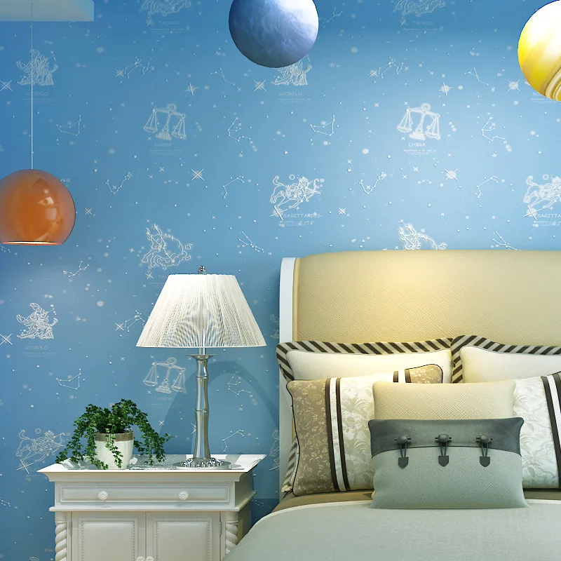 Beibehang Cartoon green child room living room bedroom wallpaper blue pink boy girl bedroom constellation 3d wallpaper roll
Beibehang Cartoon green child room living room bedroom wallpaper blue pink boy girl bedroom constellation 3d wallpaper roll