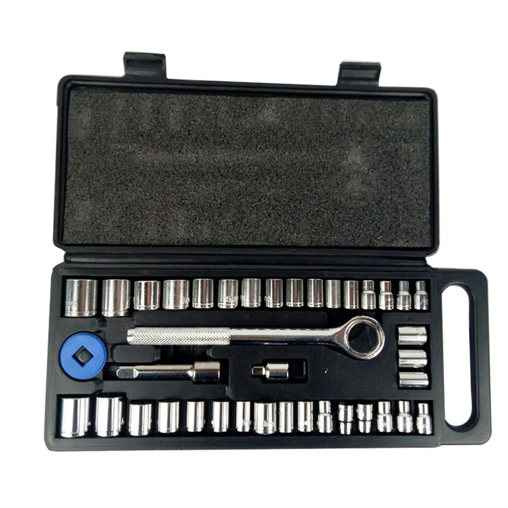 40Pcs/set T Shape Car Repair Tool Socket Set Anti-Corrosion Ratchet Wrench Combination Tools For Auto Repair with box
40Pcs/set T Shape Car Repair Tool Socket Set Anti-Corrosion Ratchet Wrench Combination Tools For Auto Repair with box