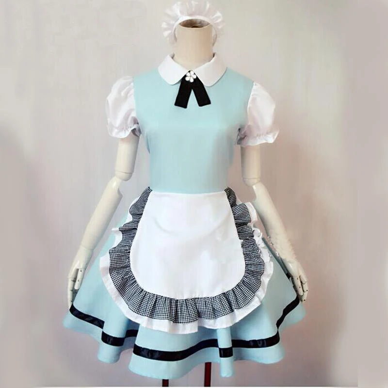 Alice Lolita Cosplay princess dress Light blue girls Lolita Maid sweet cute Japanese Restaurant cafe Lolita Dresses
Alice Lolita Cosplay princess dress Light blue girls Lolita Maid sweet cute Japanese Restaurant cafe Lolita Dresses