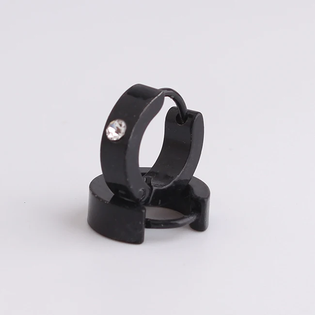 Punk 4mm black color one rhinestone 316L Stainless Steel Stud Earrings for women men wholesale
Punk 4mm black color one rhinestone 316L Stainless Steel Stud Earrings for women men wholesale