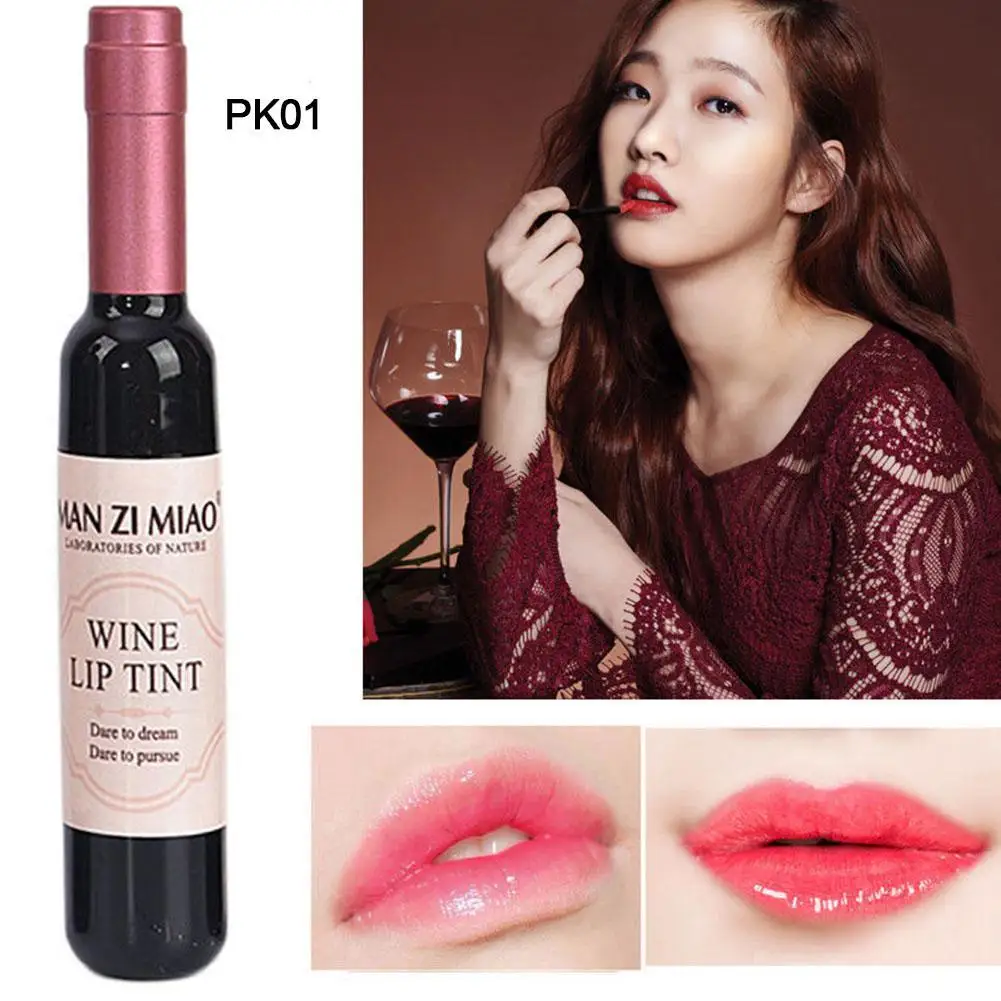 Красное вино губ оттенок жидкая матовая губная помада водонепроницаемый дизайн