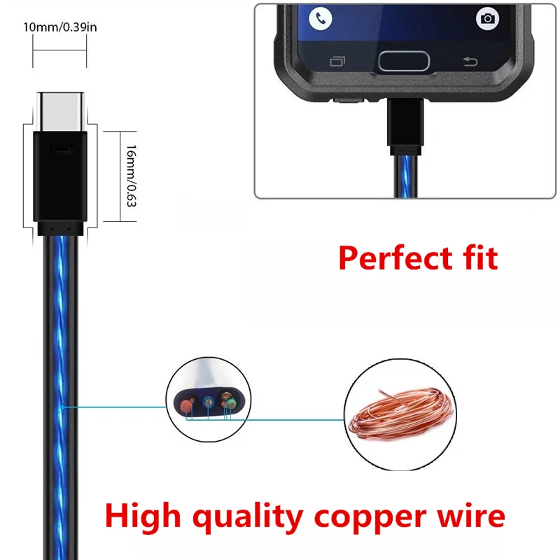 Syrinx Flowing LED USB Type C Micro Cable For Iphone X Xs 8 7 6s Samsung s9 s8 Fast Charging Cable For Xiaomi Mi 8 Oneplus 6 USB
Syrinx Flowing LED USB Type C Micro Cable For Iphone X Xs 8 7 6s Samsung s9 s8 Fast Charging Cable For Xiaomi Mi 8 Oneplus 6 USB