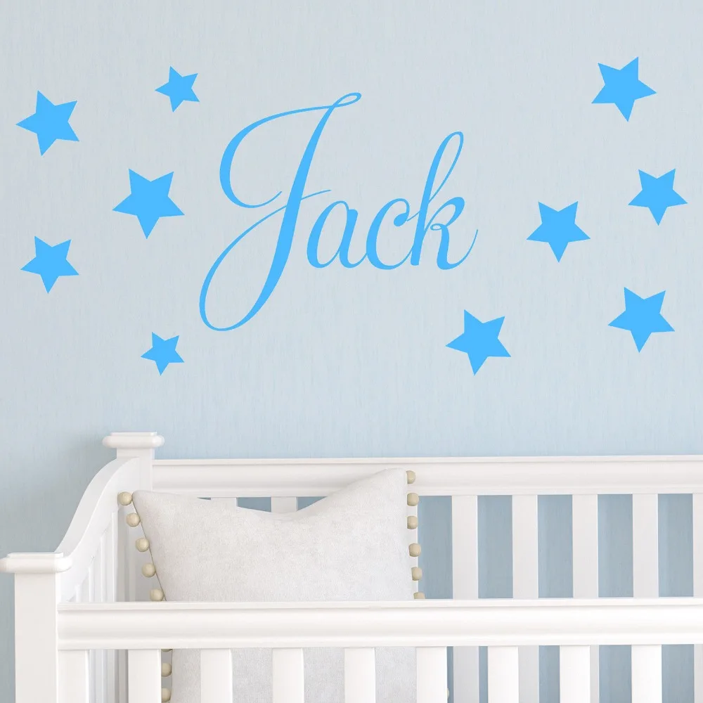 Stars Wall Stickers Personalized Any Name Vinyl Baby Nursery Wall Sticker Home Decor Bedroom Removable Decals Hot Sale SA115B
Stars Wall Stickers Personalized Any Name Vinyl Baby Nursery Wall Sticker Home Decor Bedroom Removable Decals Hot Sale SA115B