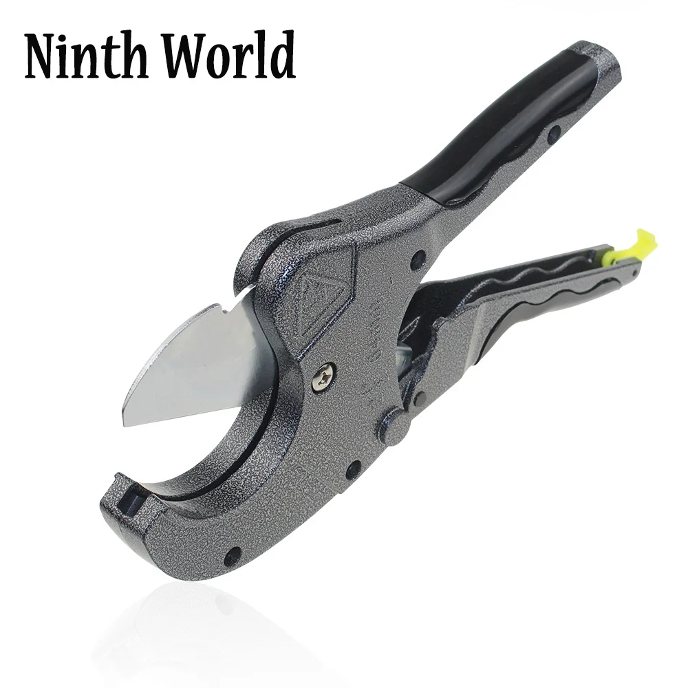 

PVC PU PP-P PE Plastic Pipe Cutter Aluminum Alloy Body Stailess Steel Blade Scissors Cut 64mm With Ratchet Gear Easy