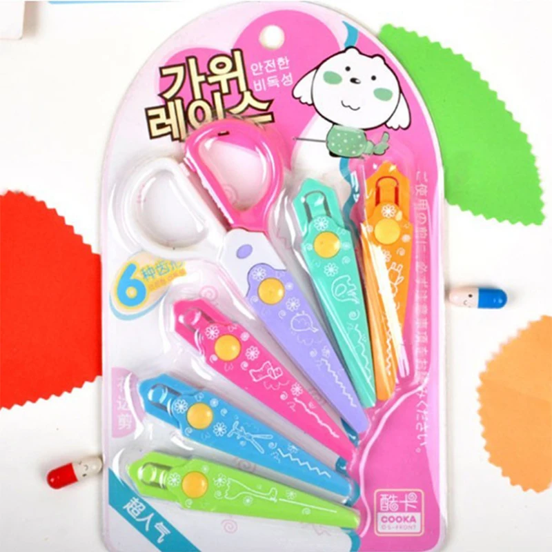 1pcs lace DIY Scissors Scrapbook Paper Photo Tools Diary Decoration Safety Scissors 6 Styles Selection 
1pcs lace DIY Scissors Scrapbook Paper Photo Tools Diary Decoration Safety Scissors 6 Styles Selection
