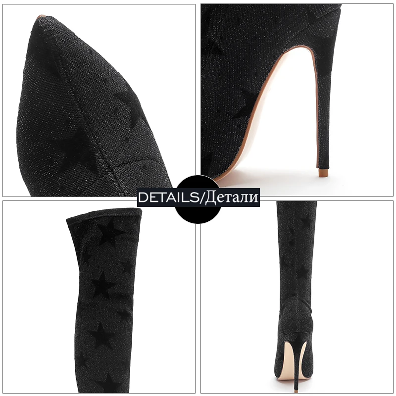 ISNOM 2018 Occident High Heels Women Boots Winter Stretch Boot Sexy Pointed Toe Female Party Shoes Over The Knee Warm Footwear
ISNOM 2018 Occident High Heels Women Boots Winter Stretch Boot Sexy Pointed Toe Female Party Shoes Over The Knee Warm Footwear