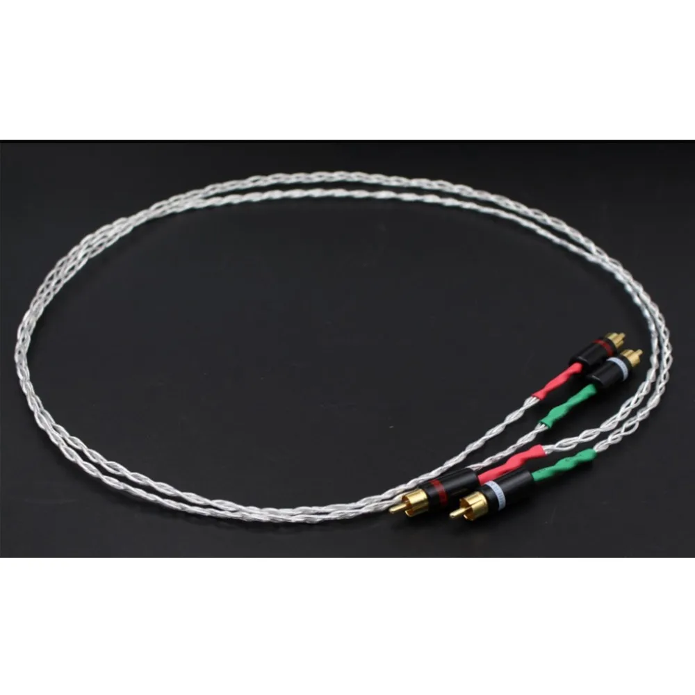 8AG Single Crystal Silver audio cable Hifi RCA interconnect cable with Gold plated plug for Amplifier CD player
8AG Single Crystal Silver audio cable Hifi RCA interconnect cable with Gold plated plug for Amplifier CD player