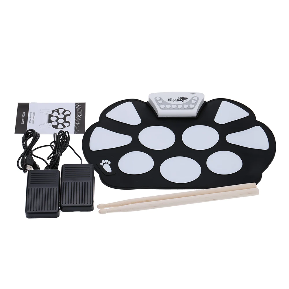 Electronic Drum Set Folding Drum Pad Kit Silicon Foldable with Drumstick High Quality Percussion Instrument
Electronic Drum Set Folding Drum Pad Kit Silicon Foldable with Drumstick High Quality Percussion Instrument