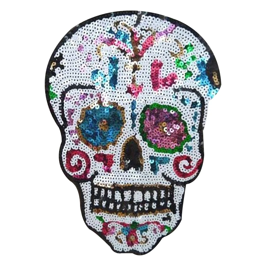 Clothing Women Shirt Top Diy Large Patch Skull head Sequins deal with it T-shirt girls Flower Patches for clothes Punk Stickers
Clothing Women Shirt Top Diy Large Patch Skull head Sequins deal with it T-shirt girls Flower Patches for clothes Punk Stickers