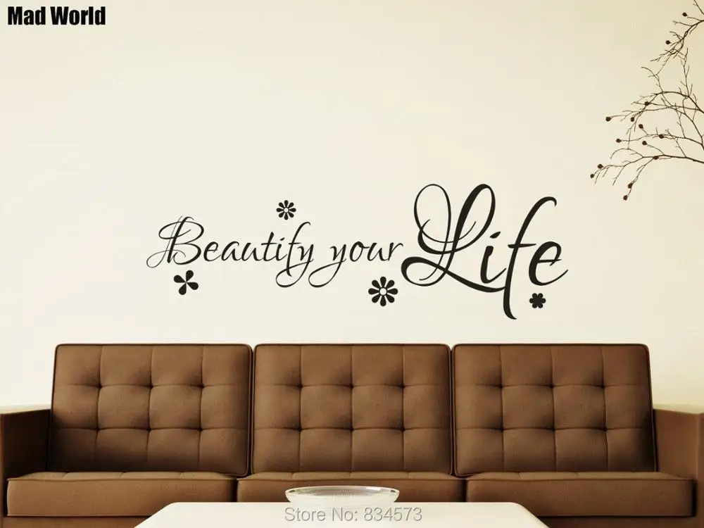 Mad World-Beautify Your Life Life Quote Wall Art Stickers Wall Decals Home Decoration Removable Room Decor Wall Stickers
Mad World-Beautify Your Life Life Quote Wall Art Stickers Wall Decals Home Decoration Removable Room Decor Wall Stickers