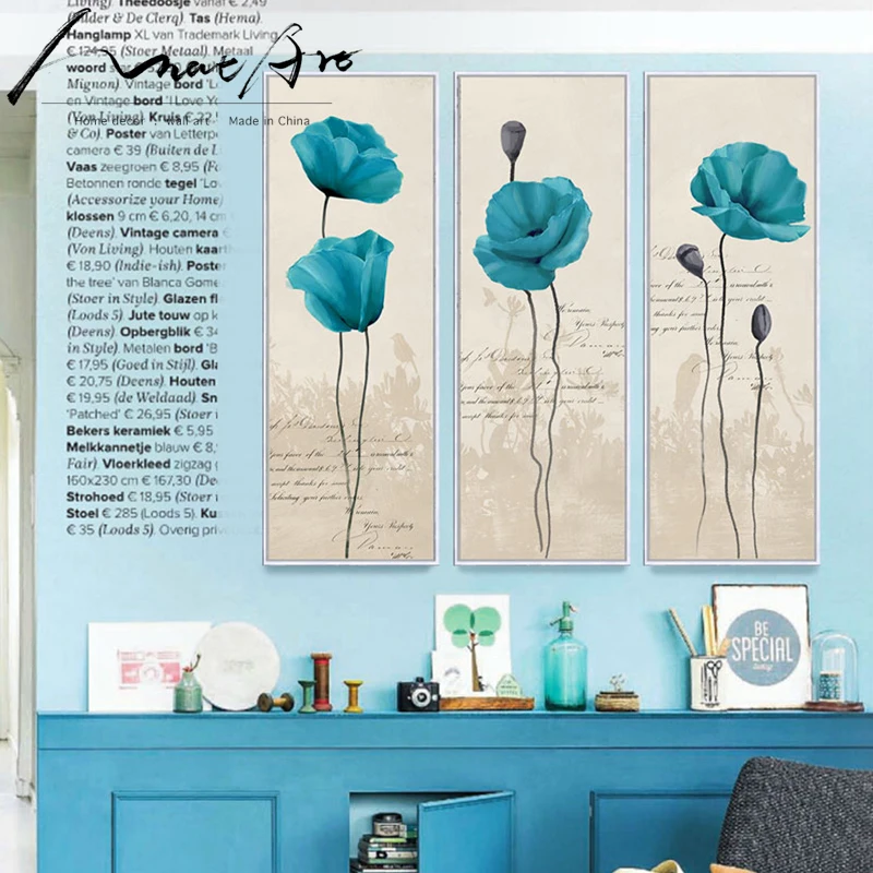 3 piece canvas art canvas pictures for living room Blue poppy flower picture home decoration poster print wall art cuadros
3 piece canvas art canvas pictures for living room Blue poppy flower picture home decoration poster print wall art cuadros