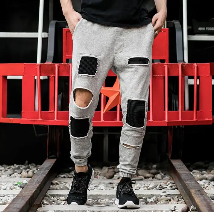 Spring summer personality Wild hole harem pants mens trousers pantalones hombre cargo feet pants for men pantalon homme grey
Spring summer personality Wild hole harem pants mens trousers pantalones hombre cargo feet pants for men pantalon homme grey