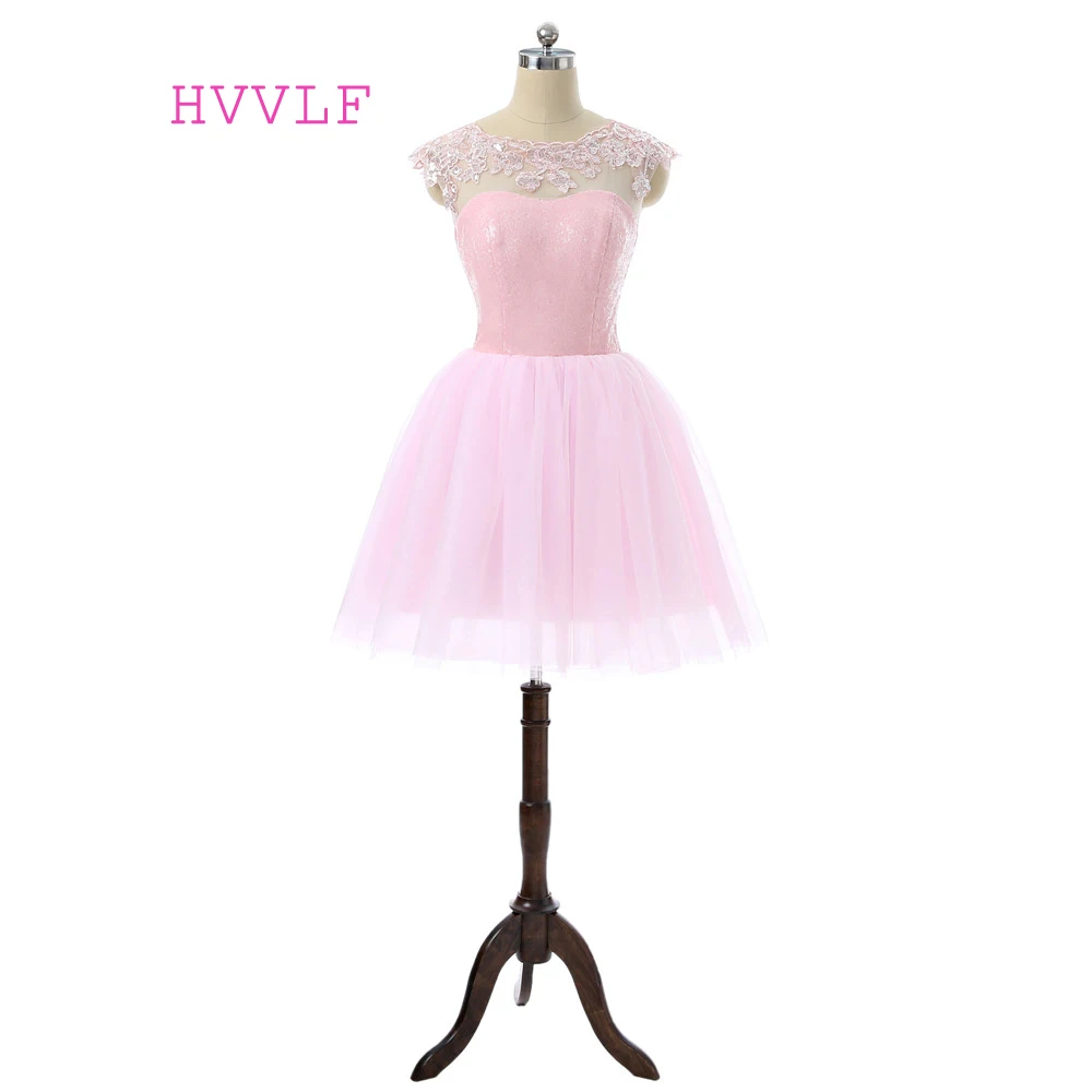 Pink Homecoming Dresses A-line Scoop Cap Sleeves Tulle Lace Sequins Short Mini Elegant Cocktail Dresses
Pink Homecoming Dresses A-line Scoop Cap Sleeves Tulle Lace Sequins Short Mini Elegant Cocktail Dresses