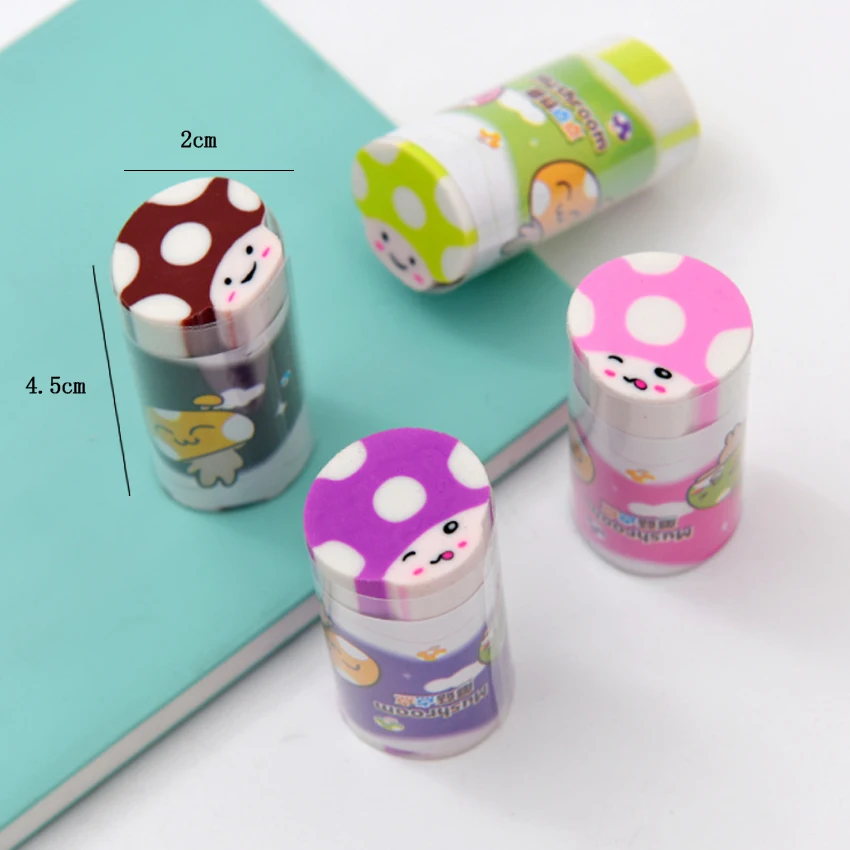 4pc/lot Lovely Cute Eraser Mushroom Colorful Student Rubber Eraser Random Cute Stationery School Office Supplies Student Gift
4pc/lot Lovely Cute Eraser Mushroom Colorful Student Rubber Eraser Random Cute Stationery School Office Supplies Student Gift