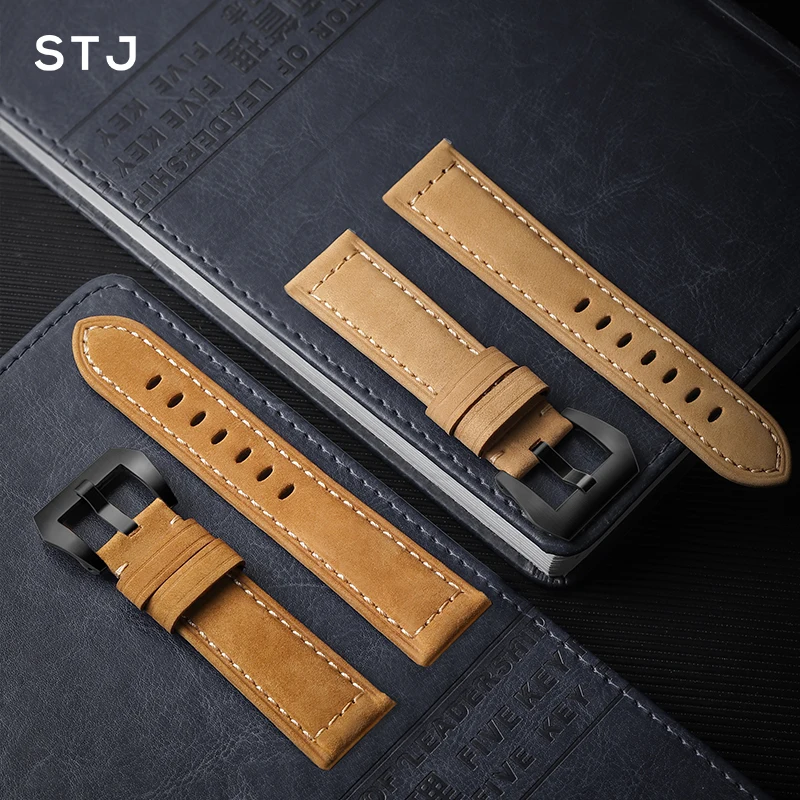 STJ Handmade Cowhide 22mm 20mm Watchband For Samsung Galaxy Watch Active 42mm 46mm Women Men Leather Watch Strap For Huawei GT 2
STJ Handmade Cowhide 22mm 20mm Watchband For Samsung Galaxy Watch Active 42mm 46mm Women Men Leather Watch Strap For Huawei GT 2
