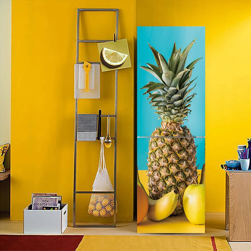 3D Effect pineapple Fruit vegetable Pattern Fridge Sticker PVC Refrigerator Door Kitchen Self-adhesive Wall Stickers Decor
3D Effect pineapple Fruit vegetable Pattern Fridge Sticker PVC Refrigerator Door Kitchen Self-adhesive Wall Stickers Decor