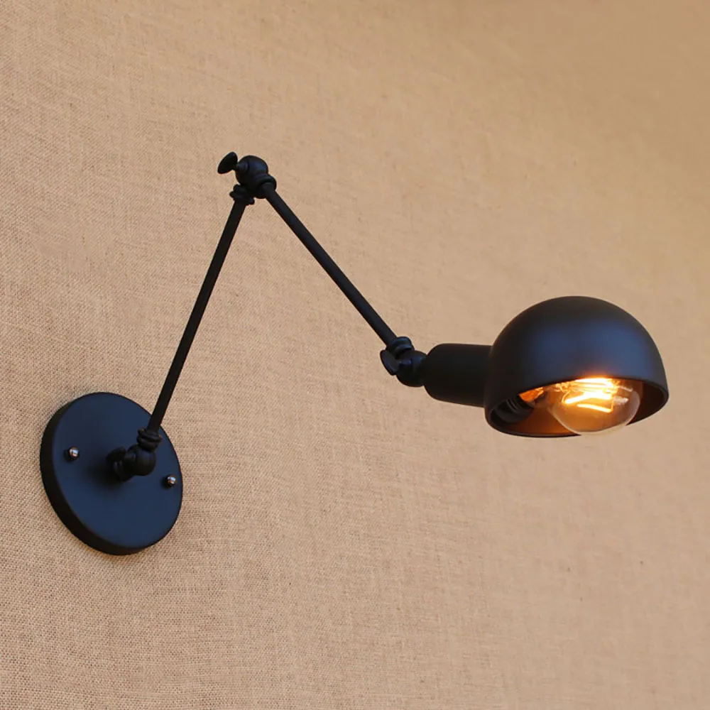 Industrial iron classic black mechanical swing arm adjustable wall lamps e27 AC 110v-220v lighting for Workroom Loft Bedroom bar
Industrial iron classic black mechanical swing arm adjustable wall lamps e27 AC 110v-220v lighting for Workroom Loft Bedroom bar