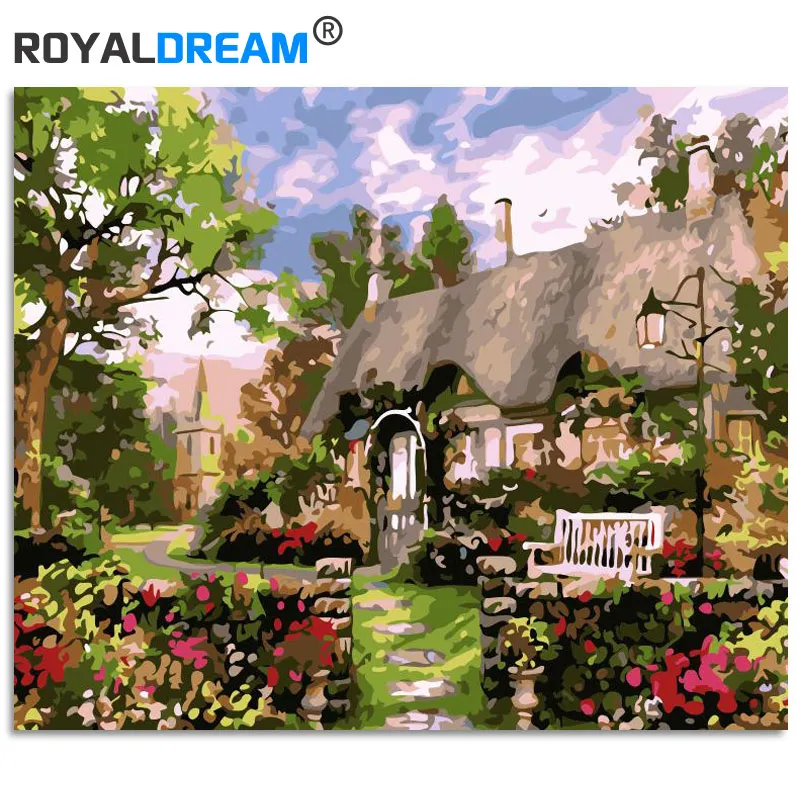 ROYALDREAM Garden Cottage Landscape DIY Digital Oil Painting By Numbers Europe Abstract Canvas Painting For Living Room
ROYALDREAM Garden Cottage Landscape DIY Digital Oil Painting By Numbers Europe Abstract Canvas Painting For Living Room